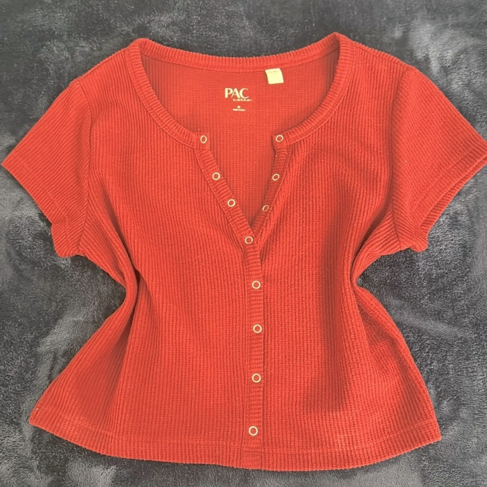 pacsun top, color: maroon, size: medium
